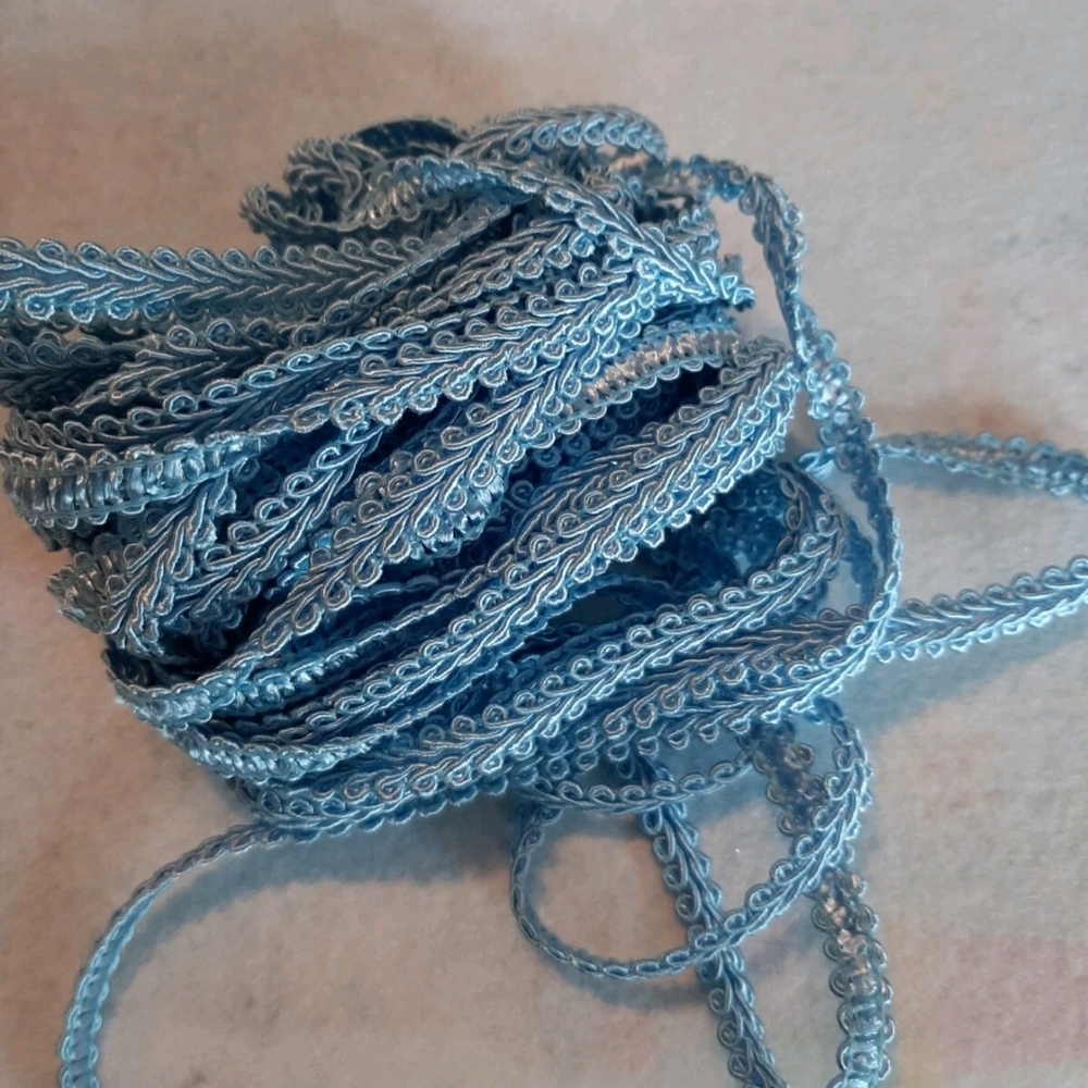 Vintage French Blue  Gimp Trim  Crafts 10 Yards 3/8" Inch New